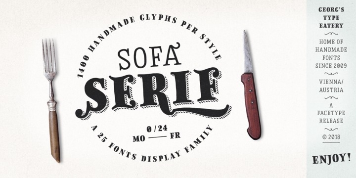 Przykład czcionki Sofa Serif Hand